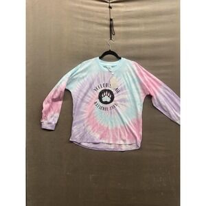 Dreamsicle Shirt Womens Large Tie Dye Yellowstone National Park Unicorn Graphic